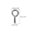 thumbnail image 2 of 300uds Pequeño Tornillo Ojo Pasadores Ganchos Mini Ojales Tornillos Roscados, 6,5x13x1,2mm Autorroscante Tornillo para Joyería Fabricación DIY Artesanía, Oscuro Gris, 2 of 5