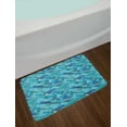 thumbnail image 2 of Landscape Bath Mat, Modern Illustration of Mountain Ranges in Blue and Green Tones Art Print, Plush Bathroom Decor Mat with Non Slip Backing, 29.5" X 17.5", Multicolor, by Ambesonne, 2 of 2