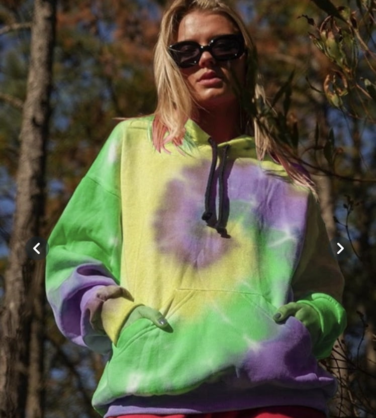 Round Neck Tie Dye Long Sleeve Pullover 