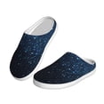 thumbnail image 2 of Lsque Blue Glitter Retro Pattern Womens Comfort Cotton on Scuff With Memory Foam and Anti-skid Sole Slipper-37/38, 2 of 7