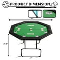 thumbnail image 2 of M optimized Octagon Poker Table with Collapsible Legs, Casino Leisure Gamimg Table for 8 Players, Texas Holdem Blackjack Poker Table with Cup Holders, 2 of 8
