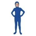thumbnail image 3 of CUZIBR Girls Outfits One-Piece Solid Color Romper Jumpsuit Performance Stage Show Bodysuit Tight Fitting Breathable Comfy Activity Wear,Blue,5-6 Years, 3 of 3