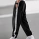 thumbnail image 1 of Pantalones largos de moda para hombre, deportivos, casuales, con botones anchos, holgados, de pierna recta, de algodón, 1 of 9