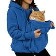 thumbnail image 5 of TAmten Women's 3 in 1 Pet Wearing Jacket, Thickened Fleece Winter Coat, Warm Full Zip Cat Carrier Hoodie Gift for Cat Owners|XXL, 5 of 9