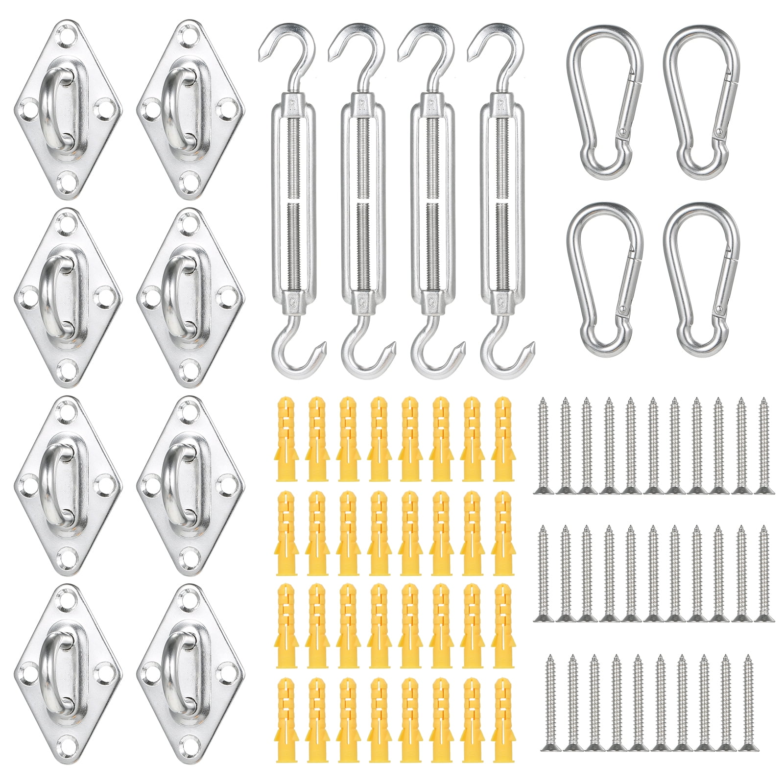 8pcs Stainless Steel Sun Sail Shade Canopy Fixing Fittings Hardware Accessory CP 