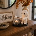 thumbnail image 3 of Halloween Ceramic Figurine Candle Holder - Cute Ghost Collectible Statue, Decorative Marshmallow Roasting Sculptures for Autumn Home Halloween Decor, 3 of 25
