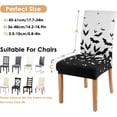 thumbnail image 4 of Halloween Chair Covers for Dining Room Set Of 6, Halloween Bats Stretch Dining Chair Cover 6 Pieces, Washable Kitchen Parsons Chair Slipcovers 6 Pack, Removable Seat Protector for Home and Party, 4 of 6