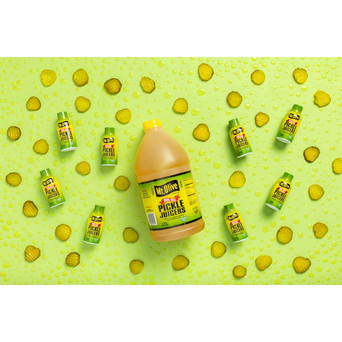 (12 pack) Mt. Olive 3 pack 2 fl oz Bottles of Real Dill Pickle Juicers Juice