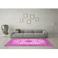 thumbnail image 3 of Ahgly Company Indoor Round Medallion Pink Traditional Area Rugs, 8' Round, 3 of 4