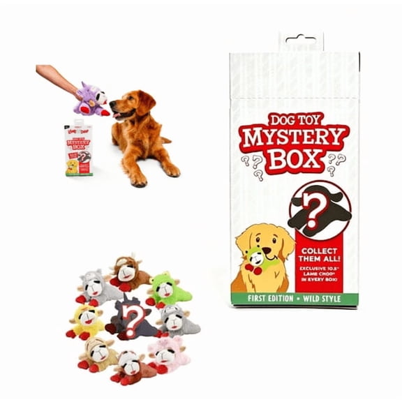 Lamb Chop Mystery Box Dog Interactive Plush Toy - Soft Plush Lamb Toy with Crinkle Sound and Catnip,Interactive Pet Toy for Cats and Small Dogs
