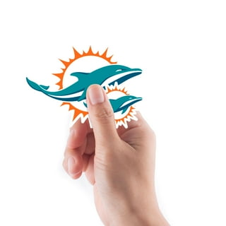 Metallic Miami Dolphins Sticker