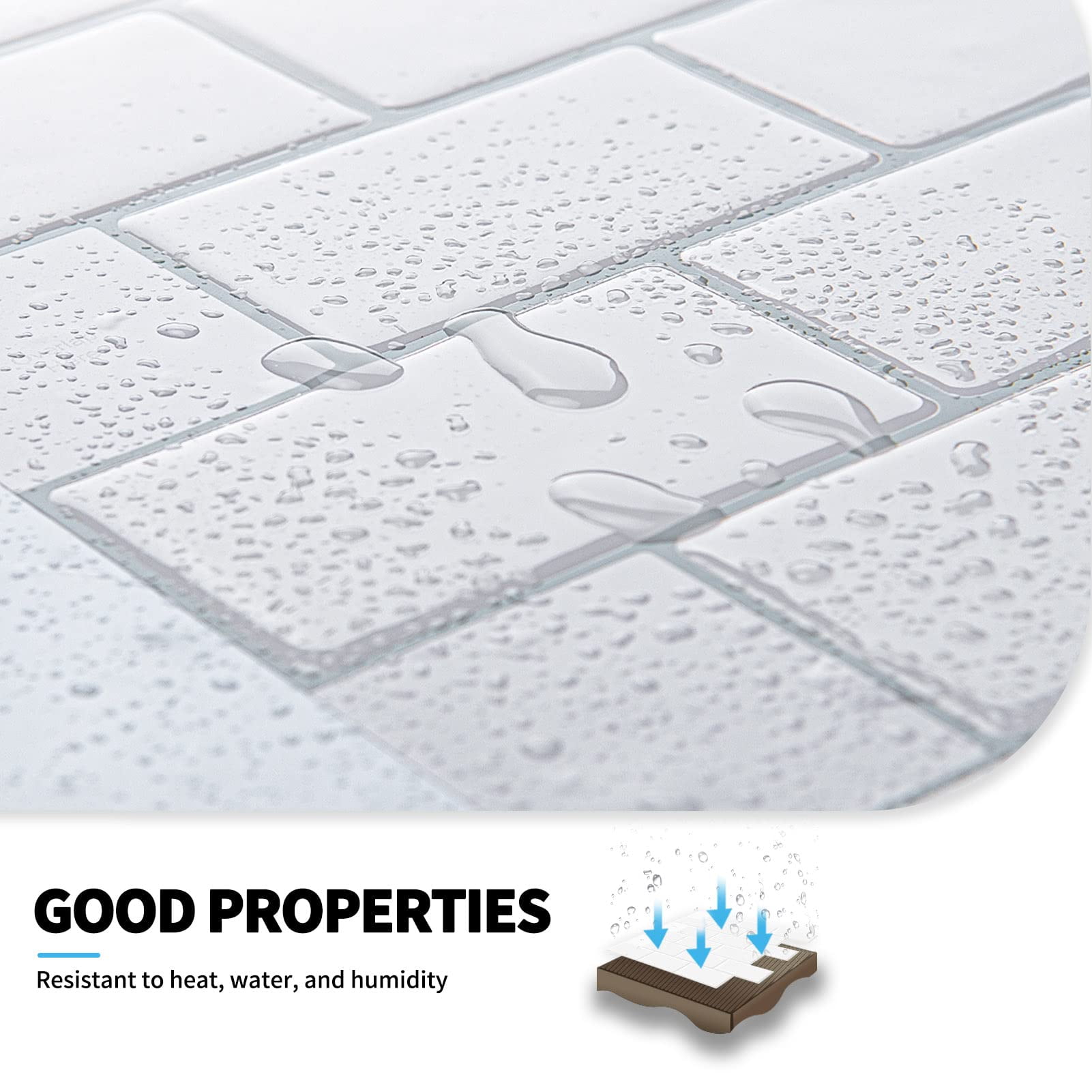 Art3d 10-Sheet 12 "x 12" Peel and Stick Backsplash Subway Tiles for Kitchen
