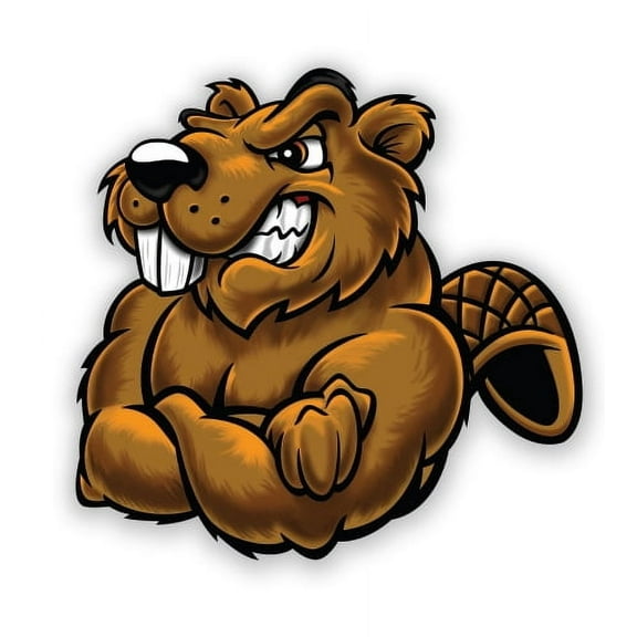Beaver - 3" Vinyl Sticker - For Car Laptop I-Pad Phone Helmet Hard Hat - Waterproof Decal