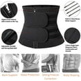 thumbnail image 5 of VASLANDA Sauna Waist Trimmer Belt, Wide Men Workout Waist Trainer, Sweat AB Belt with Adjustable Double Straps, Weight Loss Back Support Neoprene Snug Fit Belly Belt, 5 of 6