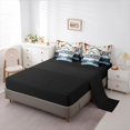 thumbnail image 5 of Castle Fairy Distressed Lakehouse Sign Full Size Bedding Sets 7 Pieces,Mountain Pine Lake Scene Full Size Bed in a Bag,White Rust,Black Reversible, 5 of 7