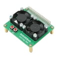 thumbnail image 1 of Ventilador de enfriamiento dual de color, ventilador de enfriamiento Computadora SingleChip para Raspberry Pi Placa de enfriamiento dual Accesorio de computadora Diseño fácil de usar, 1 of 8