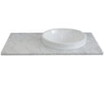 thumbnail image 2 of Bellaterra Home 430003-37R-WMRD 37 in. Carrara Marble Countertop & Single Round Right Sink, White, 2 of 4
