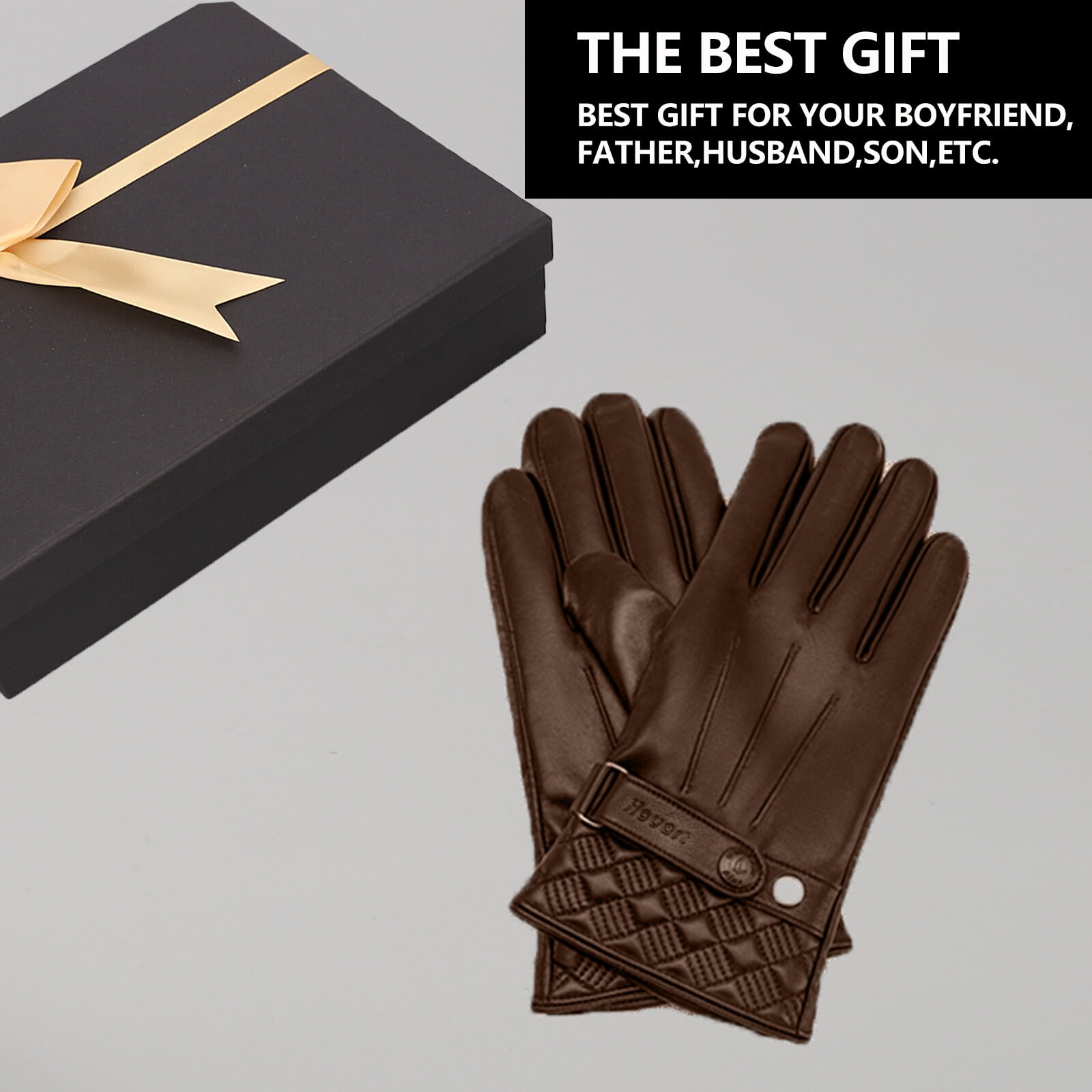Louis Vuitton Brown Leather Gloves