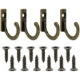 thumbnail image 4 of Bronce 100 Piezas Ganchos para Vestido Montados en la Pared Ganchos para Abrigos y 110 Piezas Tornillos para Colgar Llaves Ganchos de Joyería, 4 of 7