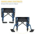 Drive Medical Blue Streak Wheelchair with Flip Back Desk Arms, Swing