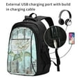 thumbnail image 2 of Wukai Vintage Rose1 Travel Laptop Backpack: Business Water-Resistant Bag with USB Charging Port, Ideal College Backpack for Men & Women, 2 of 6