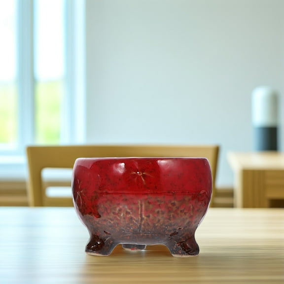 DECOMELODY 4pcs Ceramic Flower Pot For Succulents Decorative Bonsai Planters With Drainage For Indoor Space Decor