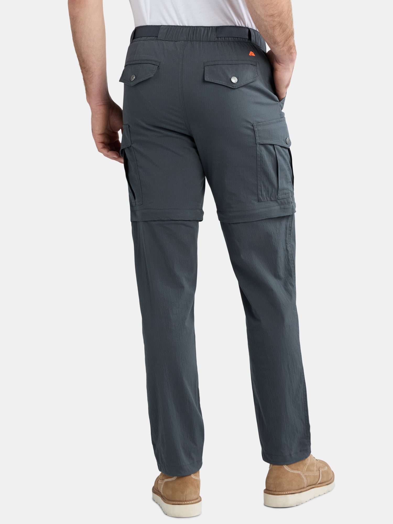 Ozark Trail Men's and Big Men's Zip Off Convertible Cargo Pants, Sizes 30-46