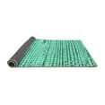 thumbnail image 2 of Ahgly Company Indoor Round Solid Turquoise Blue Modern Area Rugs, 6' Round, 2 of 4