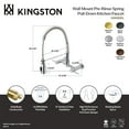 thumbnail image 4 of Kingston Brass GS8287DL Concord Double-Handle 2-Hole Wall-Mount Pre-Rinse Bridge Kitchen Faucet in Brushed Brass, 4 of 5