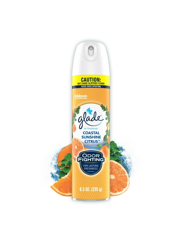Glade Air Freshener Spray, Mothers Day Gifts, Coastal Sunshine Citrus Scent, Fragrance Infused with Essential Oils, 8.3 oz