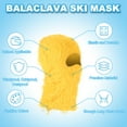 thumbnail image 3 of Unique Bargains Distressed Balaclava Ski Mask Camo Knitted Full Face Cover Yellow, 3 of 3