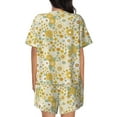 thumbnail image 3 of Rocae Cute Sunflower for Two Piece Sleepwear Pajamas Sets for Women Soft Short-Sleeved Pjs with Lounge Shorts 4X-Large, 3 of 9