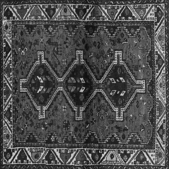 Ahgly Company Indoor Square Persian Gray Traditional Area Rugs, 8' Square