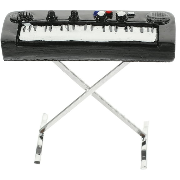 Monyance musical instruments model Mini Electronic Organ with Stand for Dollhouse - Music Keyboard(2.56X2.36X0.98Inches)