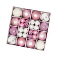 thumbnail image 1 of 44 Uds bolas de Navidad adornos adornos decoración de árbol de Navidad a granel bolas de Navidad decorativas de 3-6cm para festival de aniversario Rosa y, 1 of 8