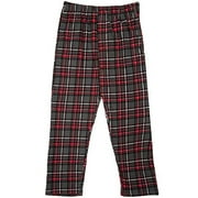North 15 Boy's Plaid Plush Fleece Pajama Pants-1205B-Design2-10-12