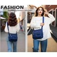 thumbnail image 5 of Pealwel Bolso de hombro para mujer, espacioso, con múltiples bolsillos, bolso cruzado para mujer, bolso con asa superior, 5 of 5