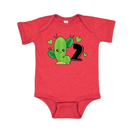 

Inktastic I m 2 with Cute Cactus and Hearts Gift Baby Boy or Baby Girl Bodysuit