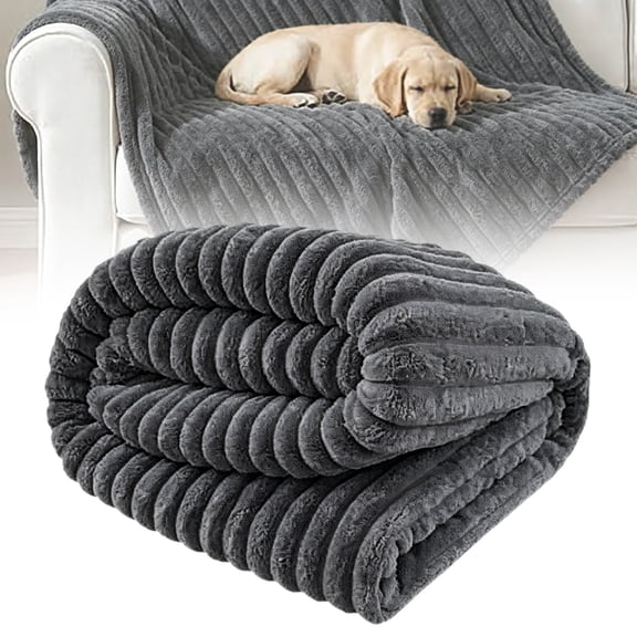 Emotional Support Blanket Deep Gray – Dog Mood Calming Soft Security Blanket, Designed for Pets for Kennel, Sofa, Bed and Car Seat, Indoor and Outdoor (A, 39.37 * 27.56inch)