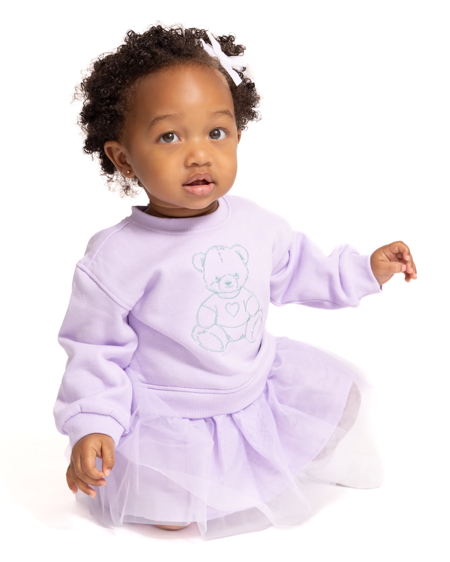 Wonder Nation Baby Girls' Embroidered Dress with Diaper Cover, 2-Piece, Sizes 0/3M-24M