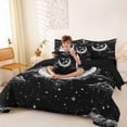 thumbnail image 4 of Homewish Boho Dragon 7pcs Queen Bedding,Hippie Moon Print Bedding Comforter Set Queen,Black White,Black Reversible, 4 of 8