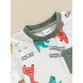 thumbnail image 6 of FEORJGP Toddler Boys Summer Outfits 0 6M 12M 18M 2T 3T Kids Baby Short Sleeves T-Shirts Dinosaur Print Crew Neck Tops and Elastic Shorts Set for Infany 2 Piece Clothes Set for Daily Vacation, 6 of 9
