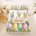 thumbnail image 5 of Erosebridal Cute Rabbit Kids Queen Sheet Sets,Cartoon Gnome Colorful Easter Eggs Bed Set For Girls Teens 4pcs, 5 of 6