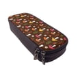 thumbnail image 6 of Picia Woodland Mushroom Pattern Large Capacity PU Leather Pencil Case Organizer Pen Marker Holder Double Zipper Storage Bag Big Pencil Pouch for College Office, 6 of 6