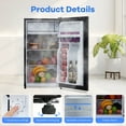 Huloretions Mini Refrigerator with Freezer Single Door,3.2 Cu.Ft Mini Fridge,Adjustable