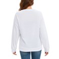 thumbnail image 4 of Gibobby Sudaderas para Mujer Sudaderas de Halloween para mujer lindas camisetas con gráficos de fantasma playera casual de manga larga(Blanco,CH), 4 of 5