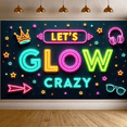 thumbnail image 6 of Neon Theme LET'S GLOW CRAZY Fun Party Banner for Night Event Celebration Indoor Use, 6 of 9