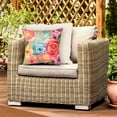 thumbnail image 3 of Liora Manne Illusions Flower Garden Indoor Outdoor Decorative Pillow Taupe, 3 of 7