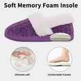 thumbnail image 4 of Litfun Women's Chenille Knit House Shoes Fleece Lined Memory Foam House Slippers, Purple, Size 7-8, 4 of 7