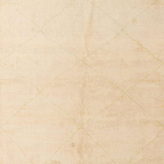 Ahgly Company Machine Washable Indoor Square Abstract Yellow Area Rugs, 4' Square